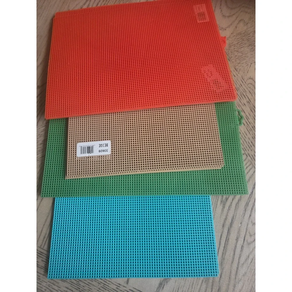 100 PLASTIC CANVAS MESH SHEETS LOT Darice 13.5